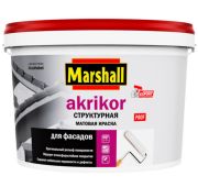 Краска ВД фасадная MARSHALL AKRIKOR структурная BW 10 л.