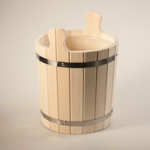 Запарник с пластиковой вставкой 13л, осина