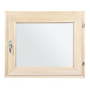 Окно для бани вертикальное 500*600, осина