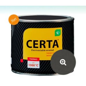 Эмаль ЦЕРТА термостойкая 700С ЧЕРНАЯ 0,4 кг.