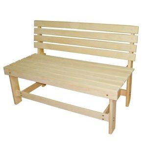 Скамья со спинкой 1,3м, осина